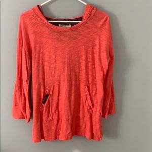 Anthropologie 3/4 Sleeved Hooded Top